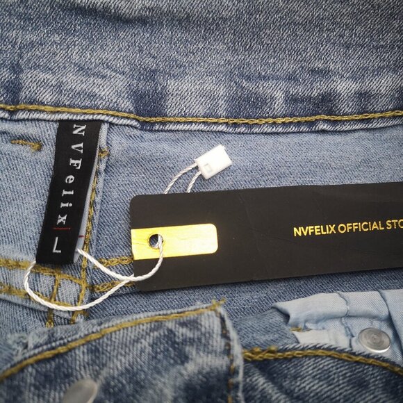 NWT NV Felix Ladies Size Large Lighter Wash Flare Leg Blue Jeans - Picture 3 of 14